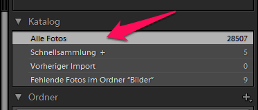 Lightroom - Alle Fotos