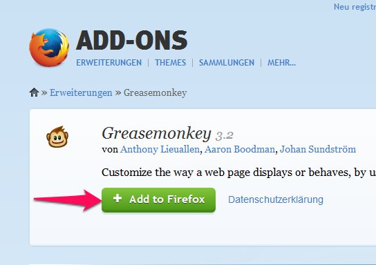 Firefox Greasemonkey Installation