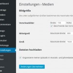 WordPress Medien-Einstellungen